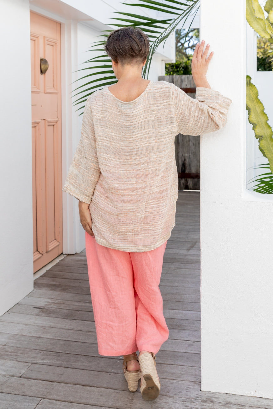 Capri Pants in Pure Linen
