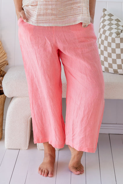 Capri Pants in Pure Linen