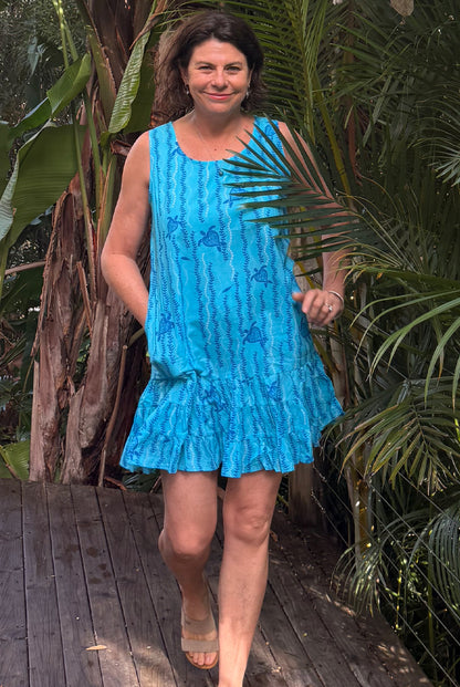 Turtle Cotton Frill Dress