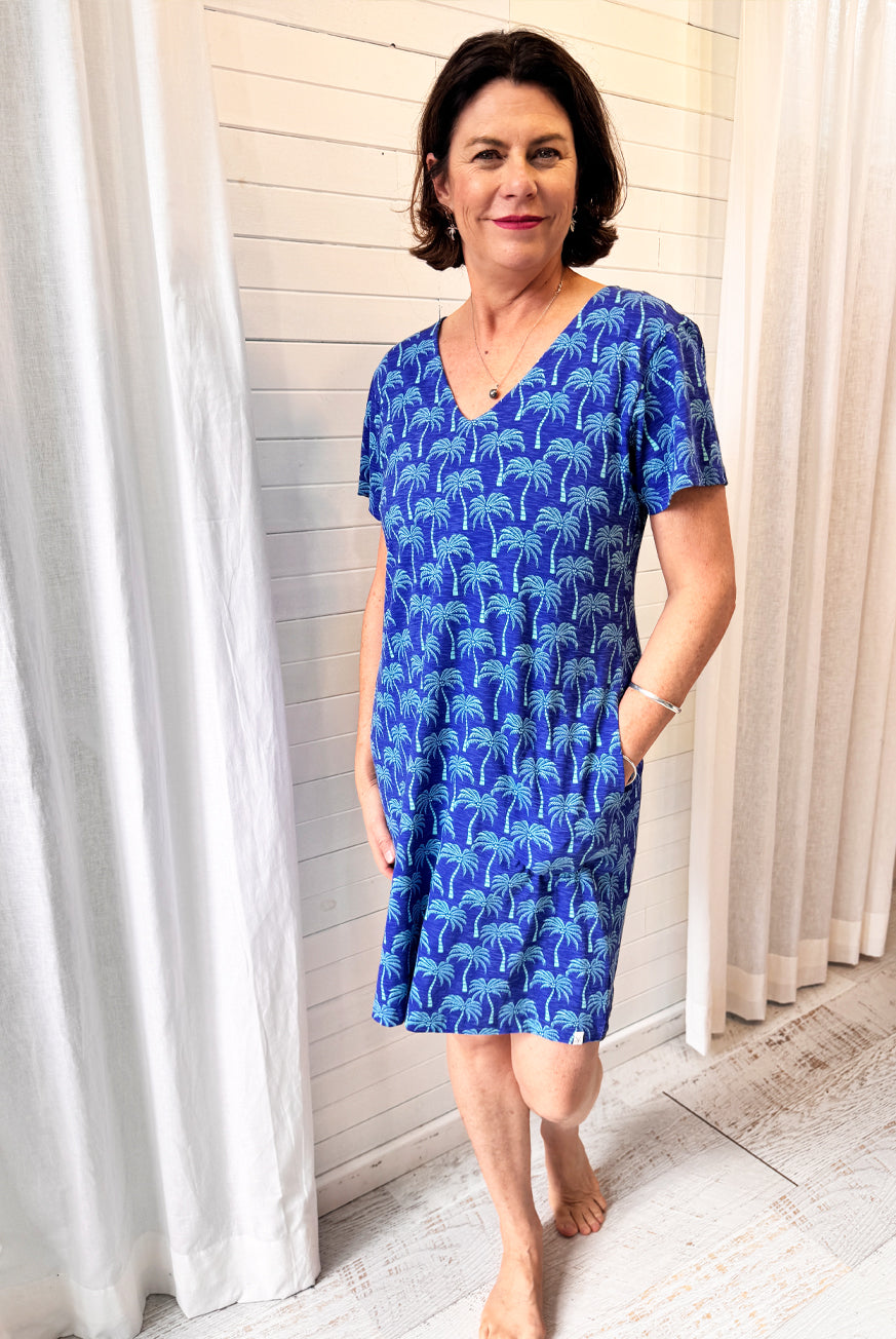 Palm Tree Sleeve Dress
