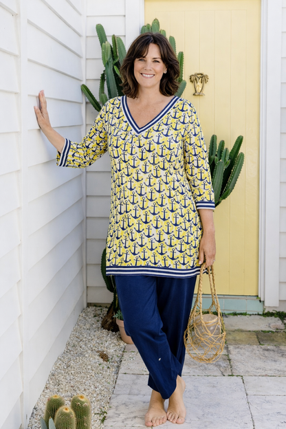 Anchor Cotton Beach Tunic Coverup
