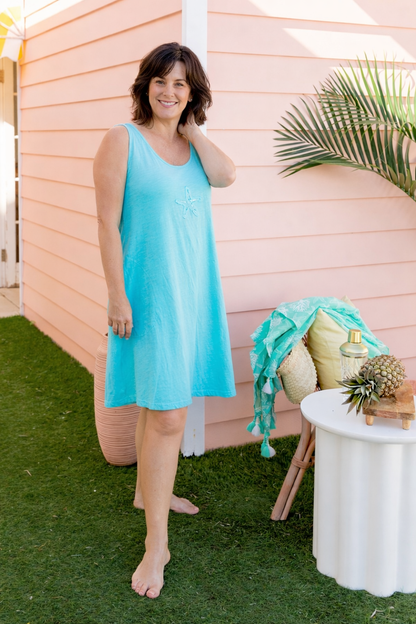 Classic Keyhole Cotton Dress