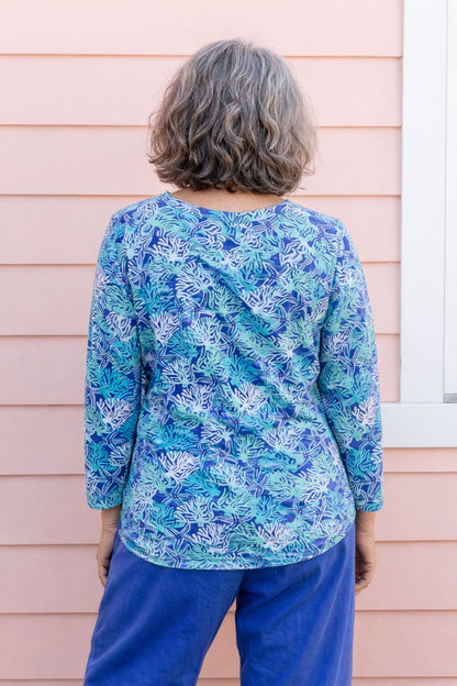 Coral Reef Long Sleeve Cotton Top