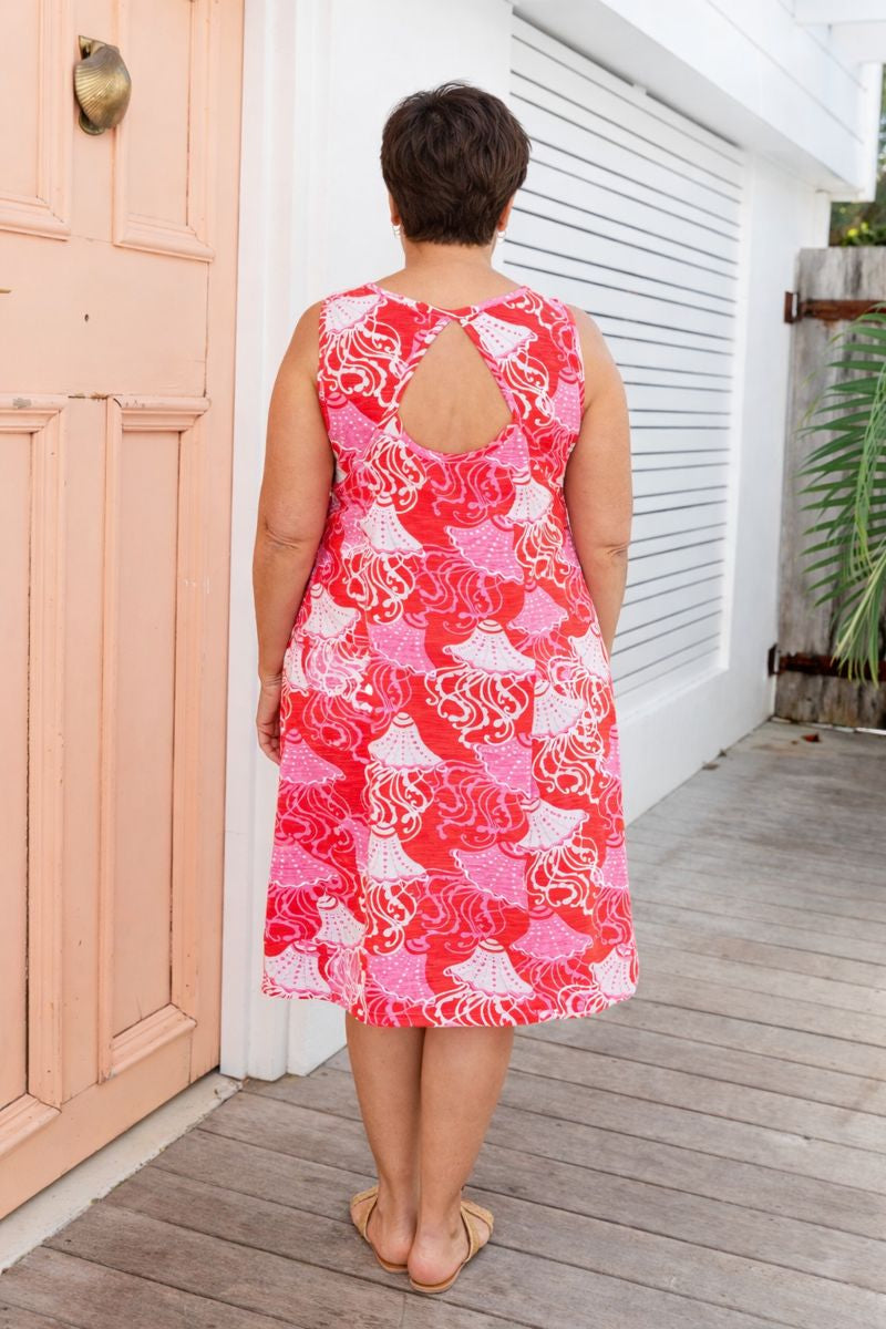 Frilly Fish Cotton Beach Dress