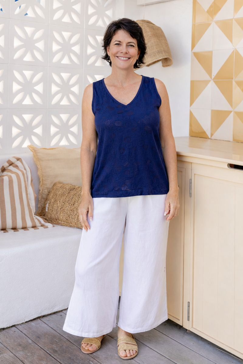 Sand Dollar Burn-Out Tank Top