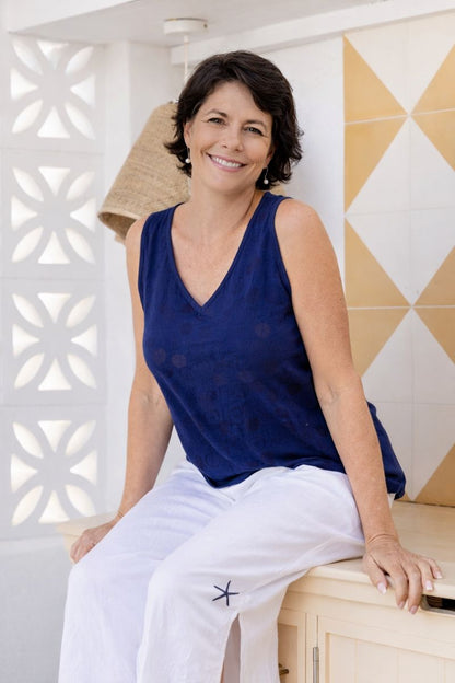 Sand Dollar Burn-Out Tank Top