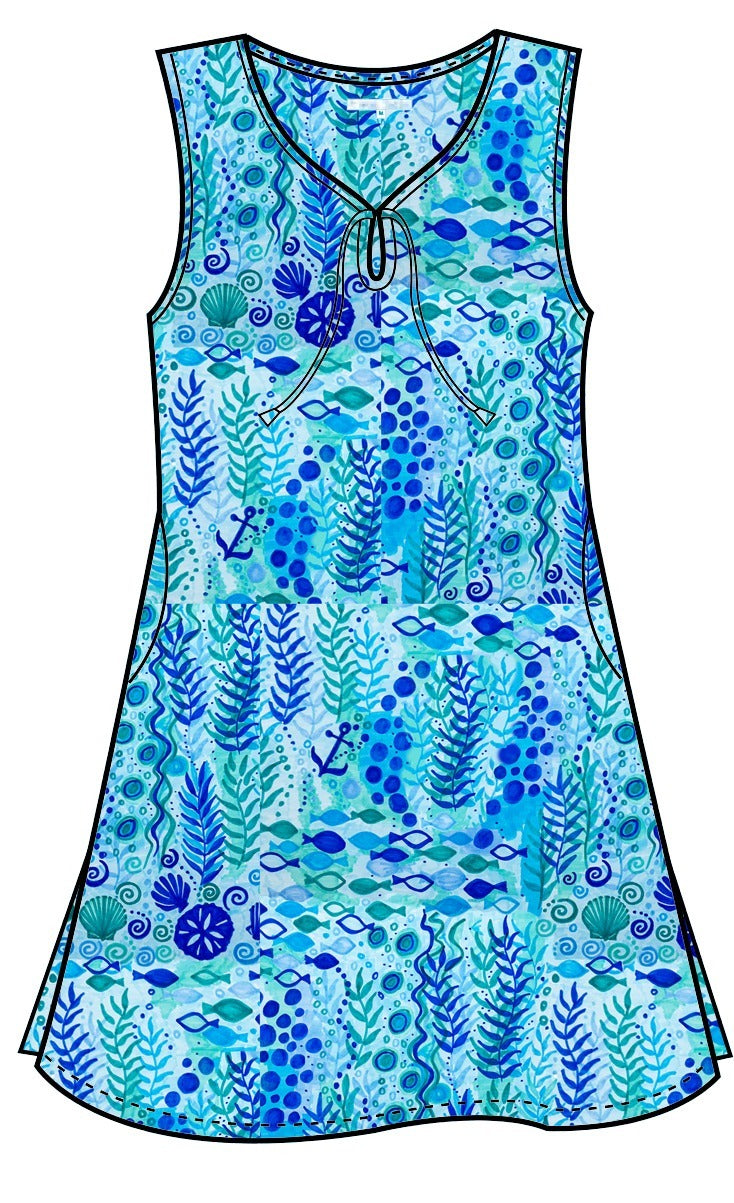 Seaweed Sleeveless  Dress