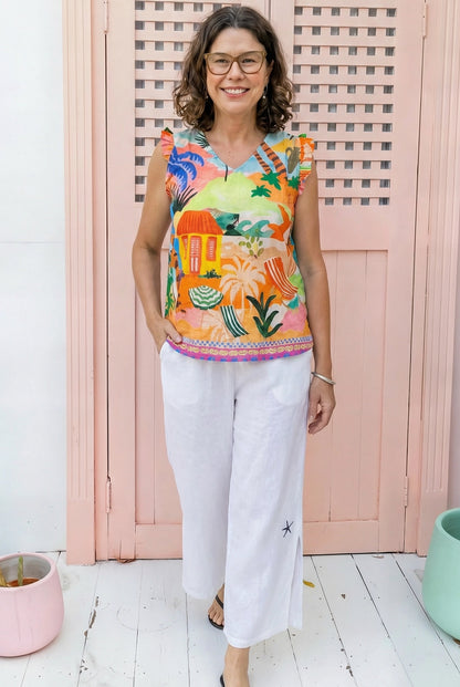 Palazzo Cotton Top