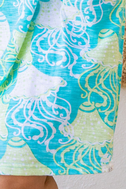 Frilly Fish Cotton Short Sleeve Dress