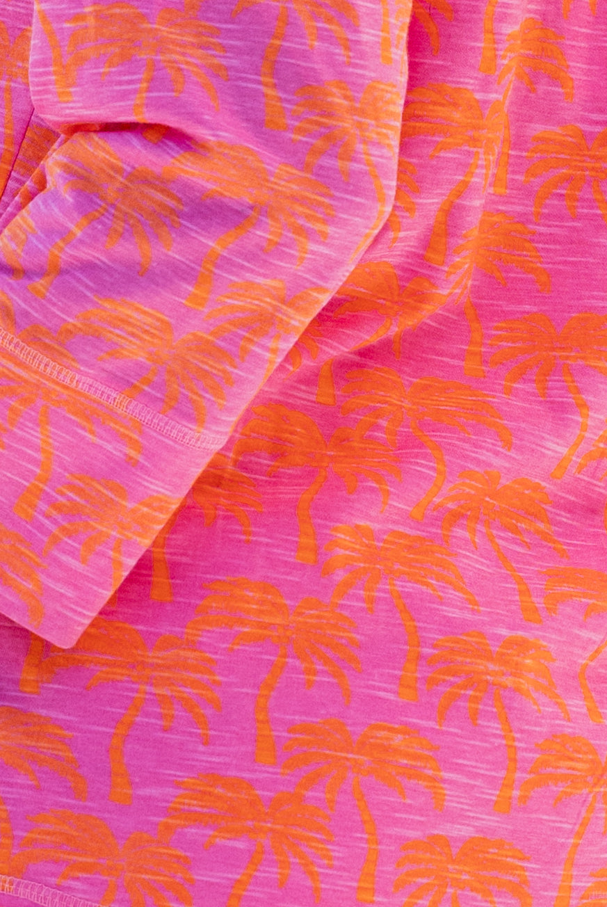 Palm Tree Cotton Long Sleeve Top