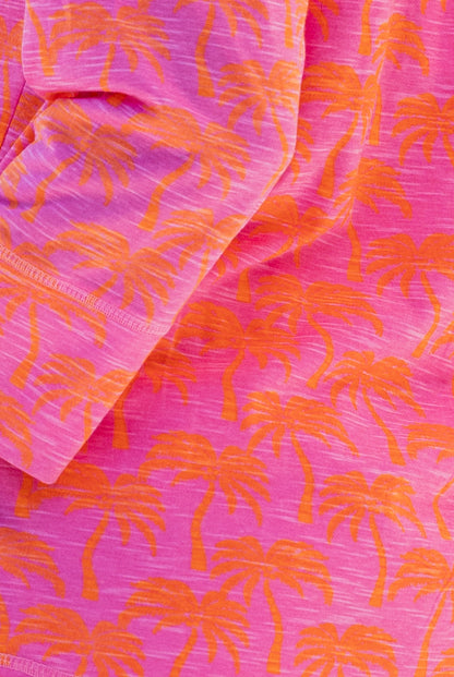 Palm Tree Cotton Long Sleeve Top