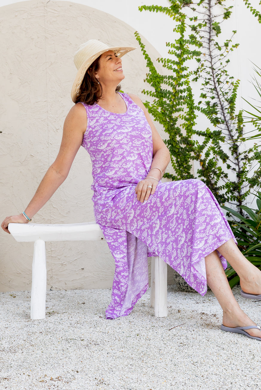 Tonal Fishy Maxi Dress