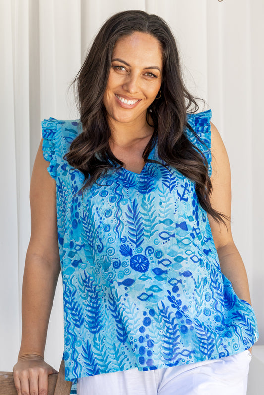 Seaweed Cotton Tank Top