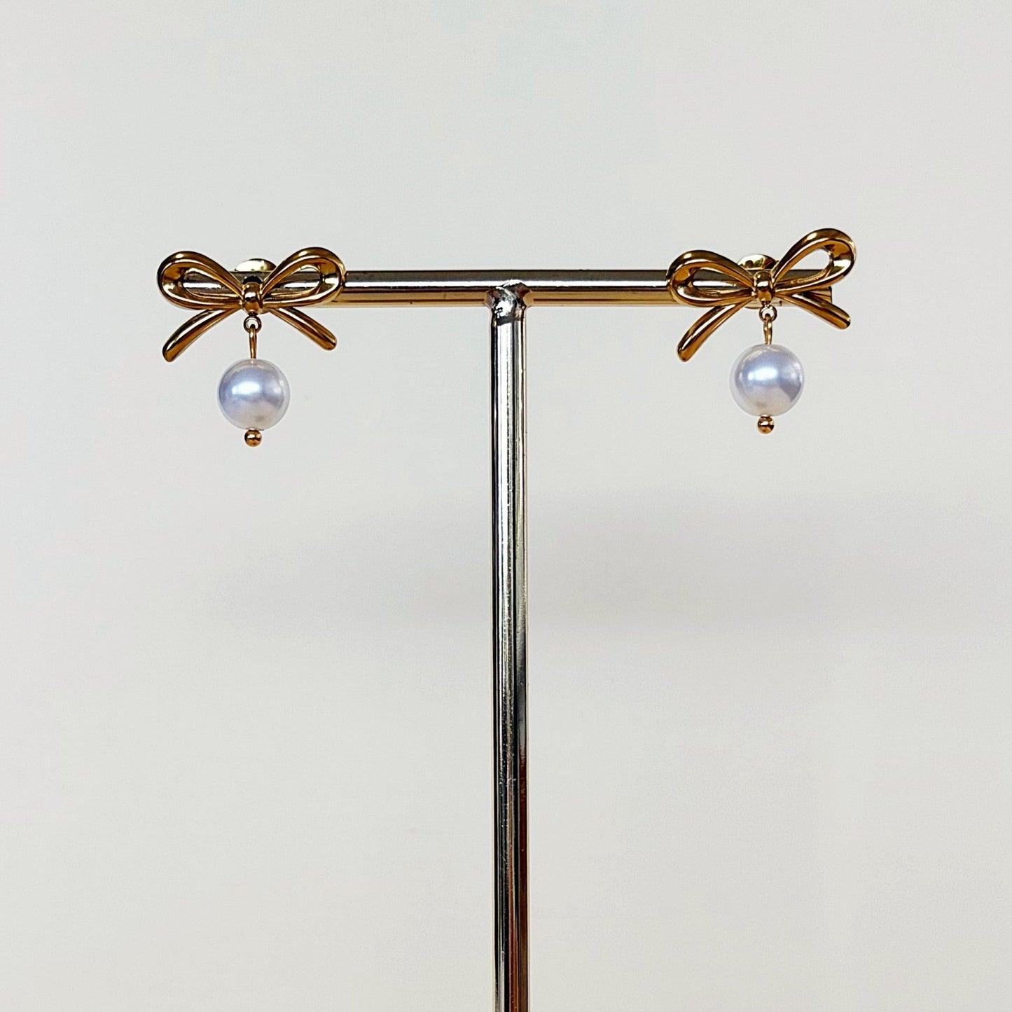 Bow Pearl Earrings G 820