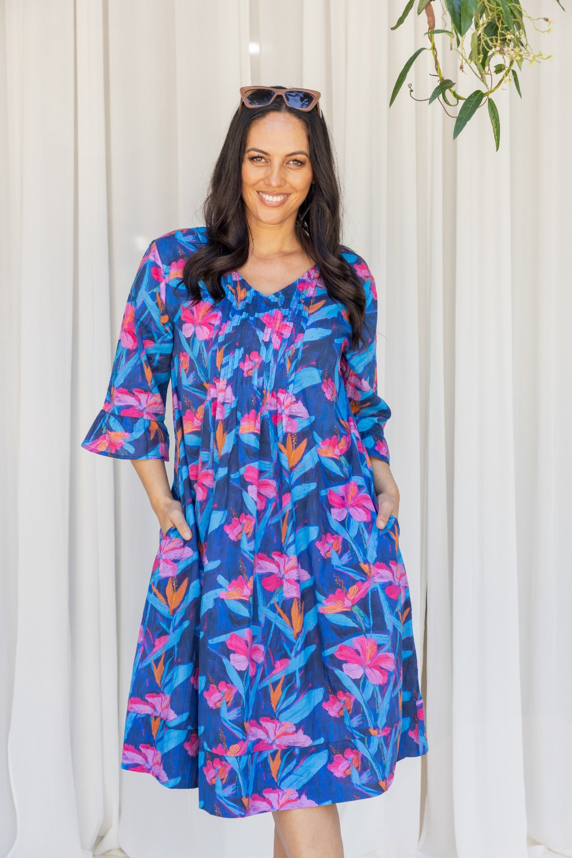 LilyQ Dress Hibiscus Print