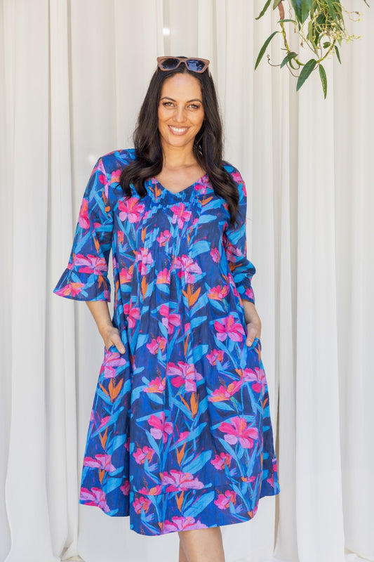 LilyQ Dress Hibiscus Print