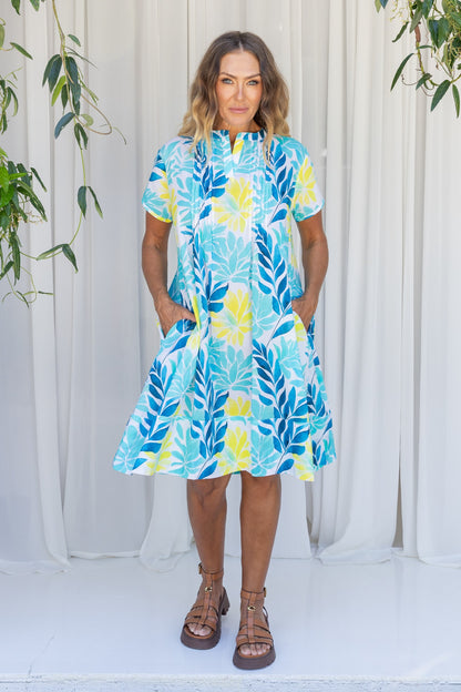 Lydia Dress w SeaFoam Print