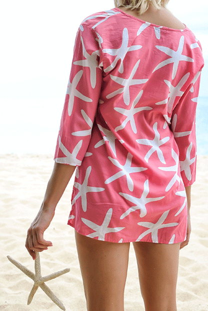 Starfish Pure Cotton Beach Tunic Cover up KV295
