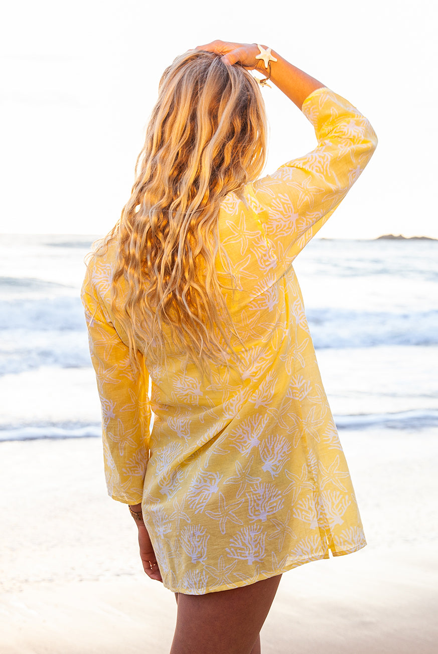 Coral Reef Cotton Beach Tunic Coverup