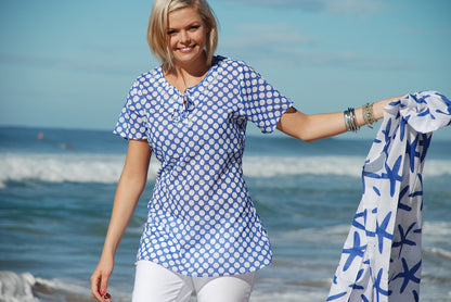Going Dotty Tunic in breathable pure cotton KV270