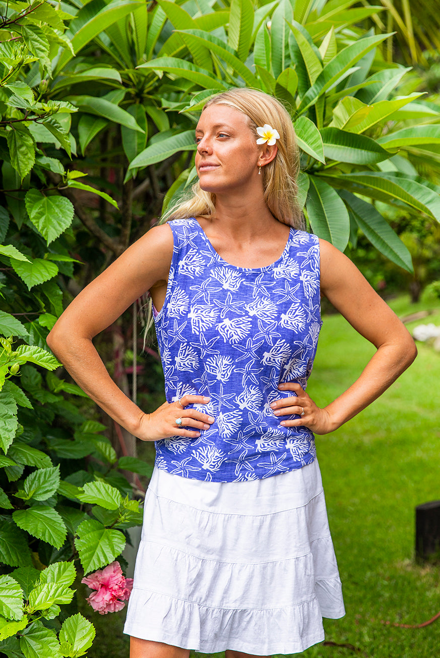 Coral Reef Cotton Beach Tank Top