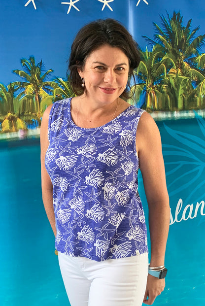 Coral Reef Cotton Beach Tank Top