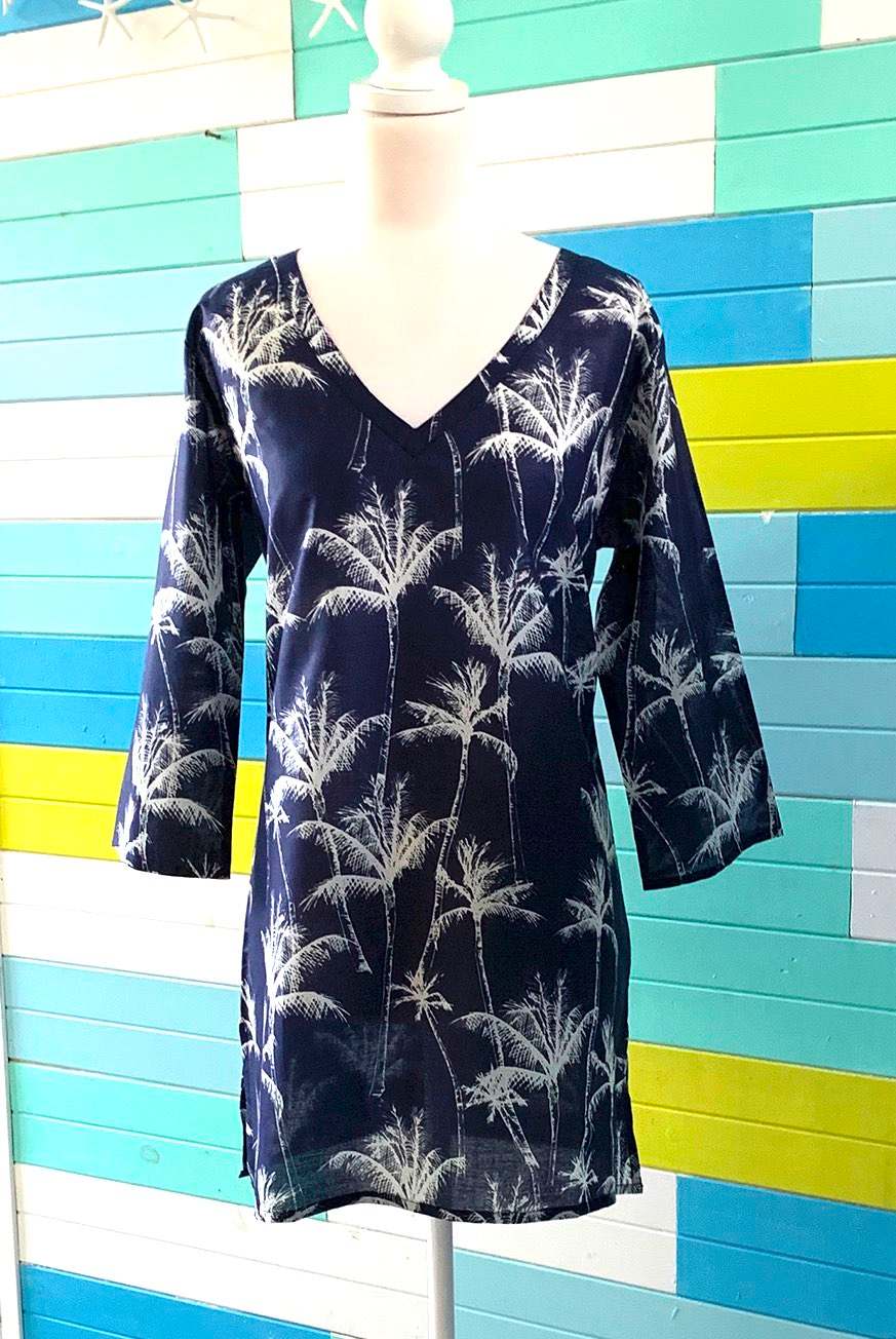 Palm Island Cotton Beach Tunic Coverup KV522