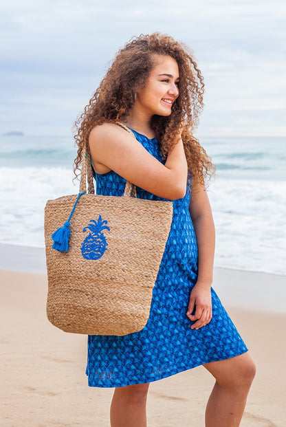 Tango Jute Cotton Beach Bag KVJBTN