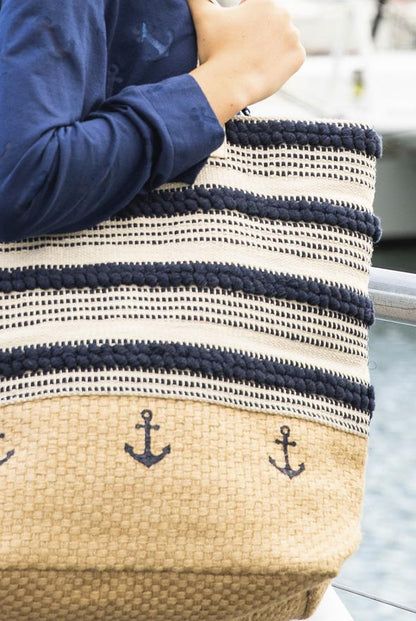 Nautical Jute Beach Bag KVJBNT