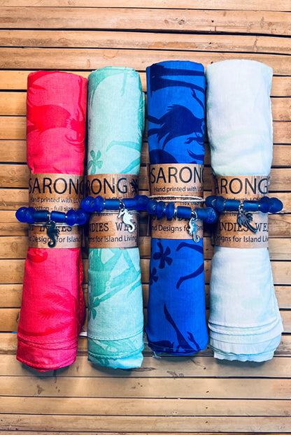 Hula Girl Printed Cotton Sarong Pareo