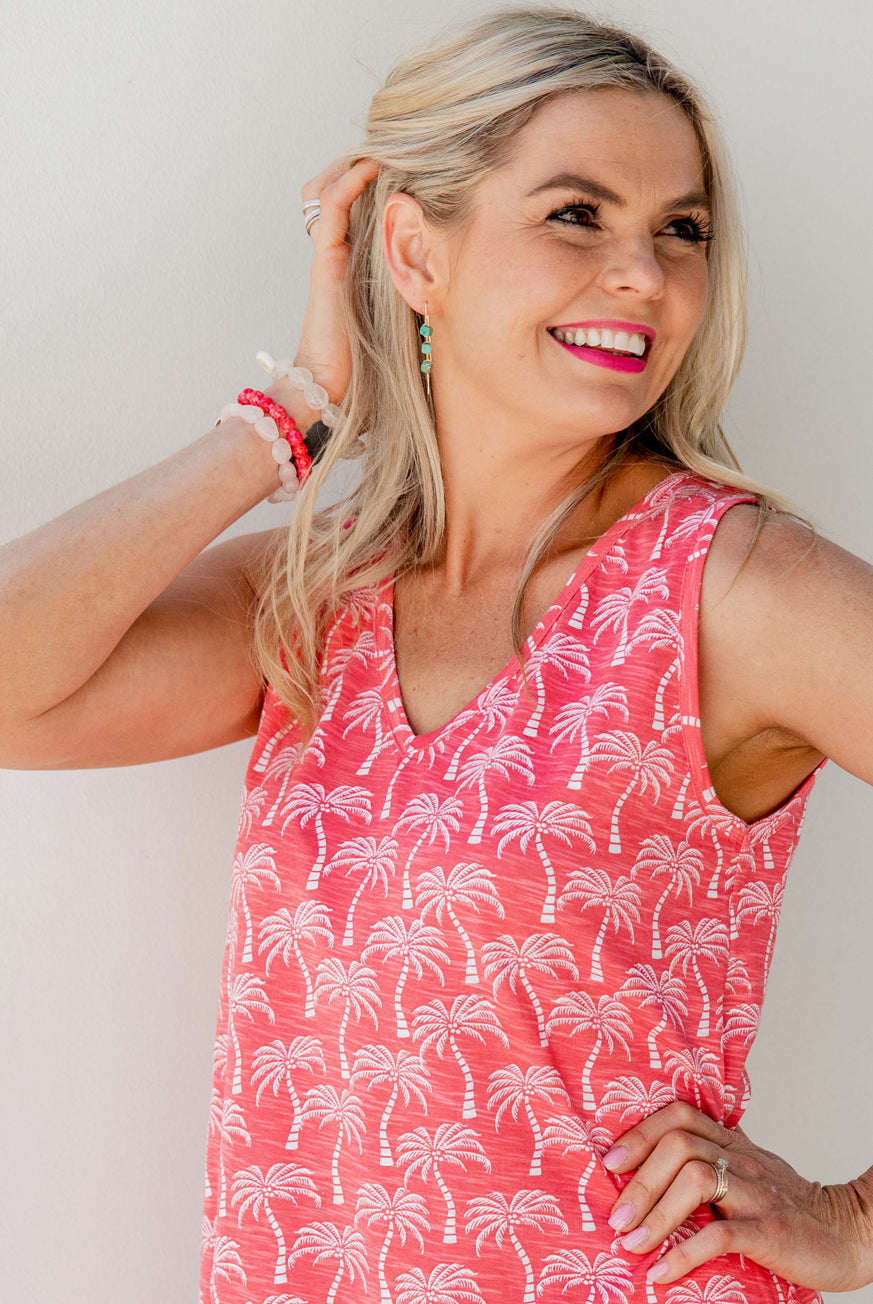 Palm Tree Cotton Dress