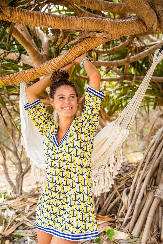 Anchor Cotton Beach Tunic Coverup