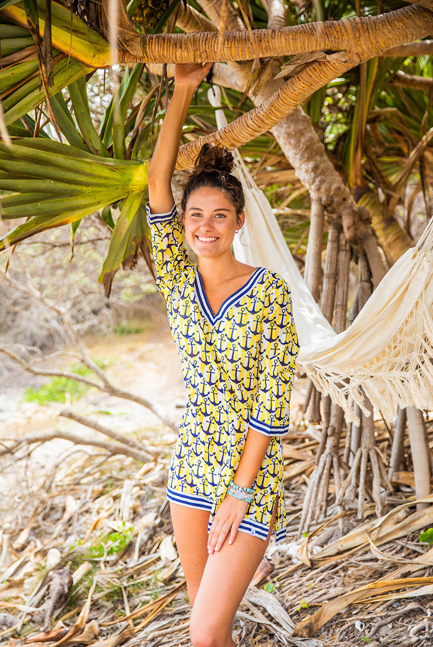 Anchor Cotton Beach Tunic Coverup